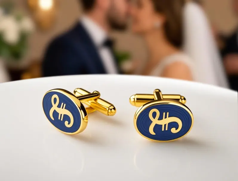 Wedding Enamel Cufflinks