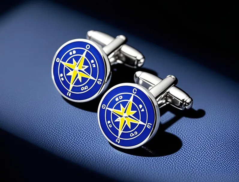 Blue Enamel Cufflinks