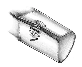 Rotate the tail so it is in a vertical position parallel to the struts. Rotate the tail so it is in a vertical position parallel to the struts.