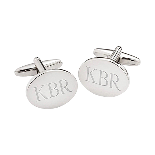 Custom Made Silver Oval Cufflinks Custom Made Silver Oval Cufflinks