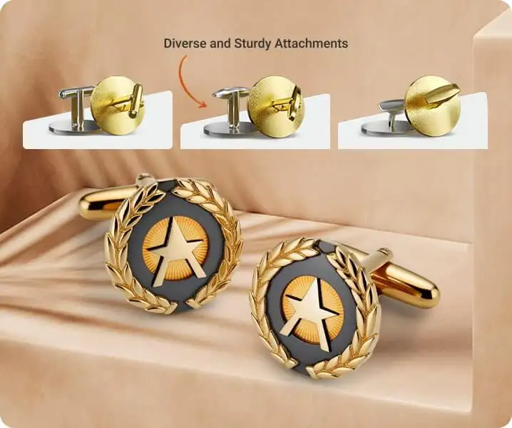 Personalized Cufflinks with Attachment