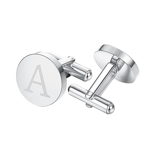 Round Custom Engraved Cufflinks Round Custom Engraved Cufflinks