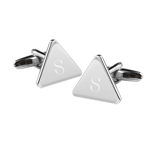 Triangle Silver Plated Cufflinks Triangle Silver Plated Cufflinks